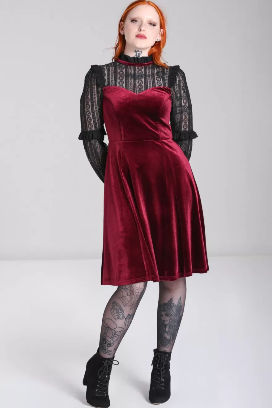 Flash Sale Hell Bunny Popsoda Burgundy
