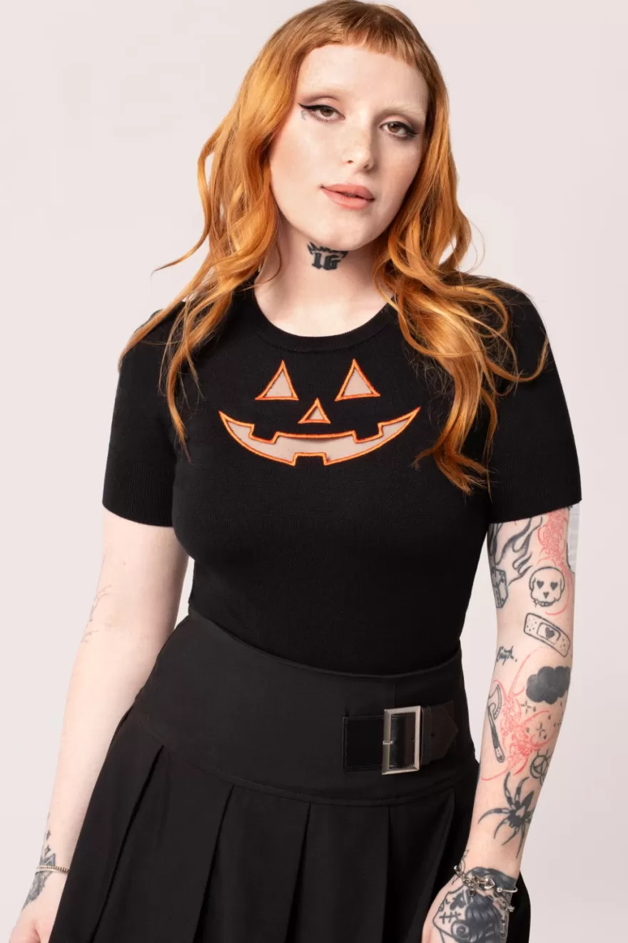 Online Hell Bunny Popsoda Black/Orange