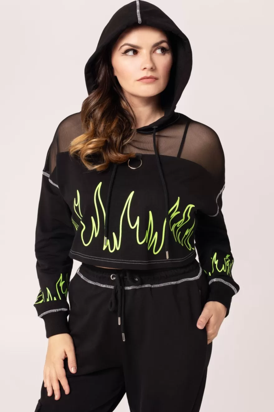 Online Hell Bunny Popsoda Black/Green